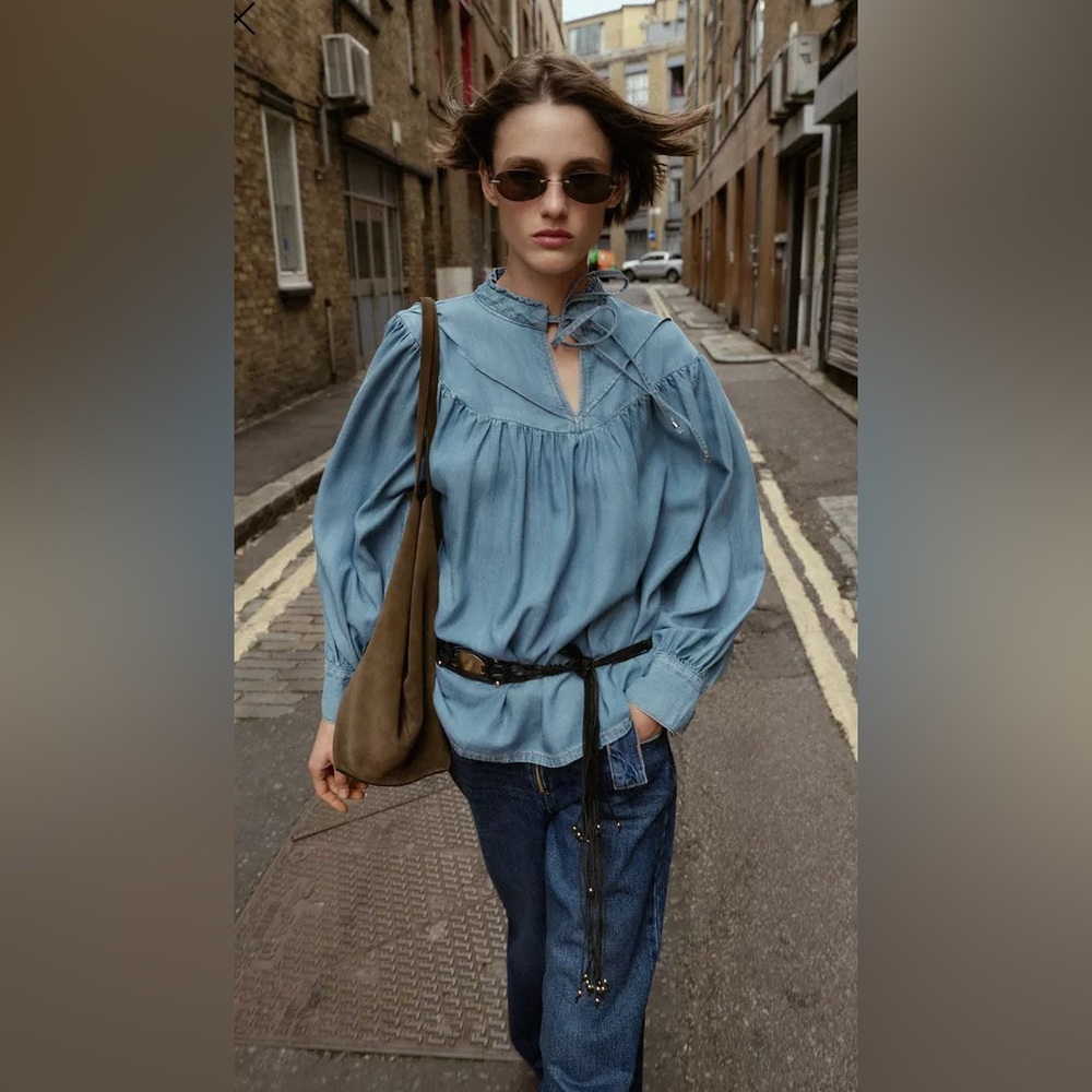 Zara Oversize Flowy Denim Shirt | NWT